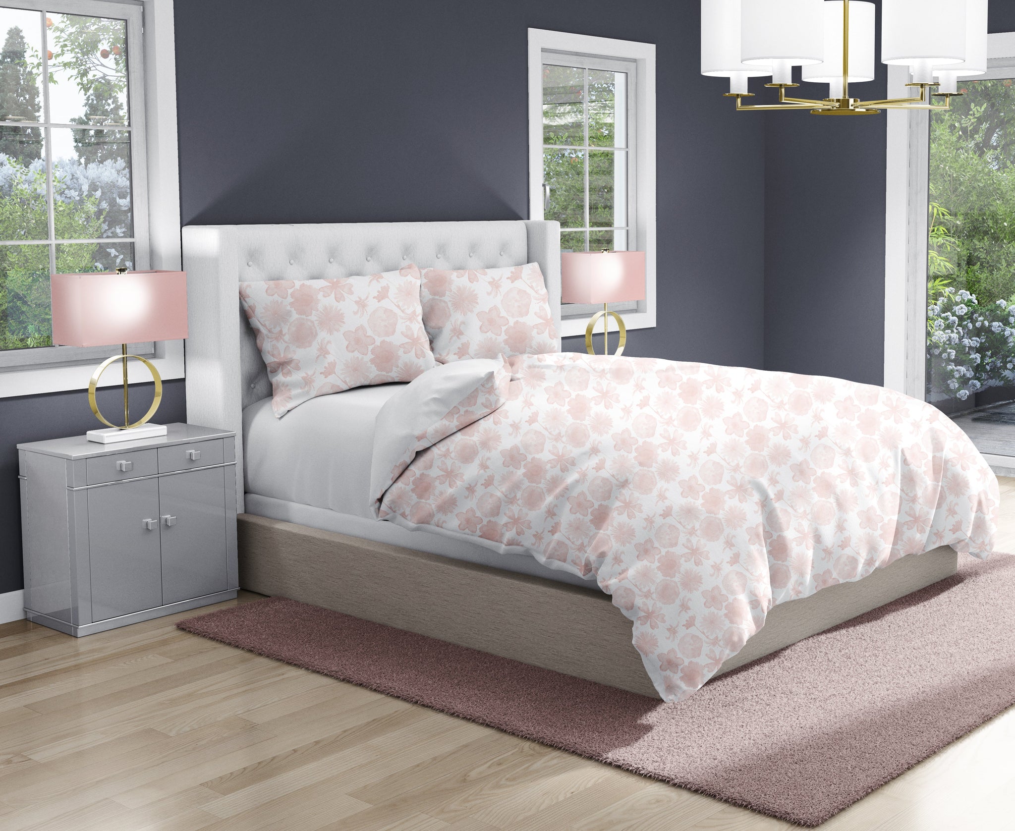 Duvet - Petals Light Pink Bedding, Duvets MWW Full/Queen 