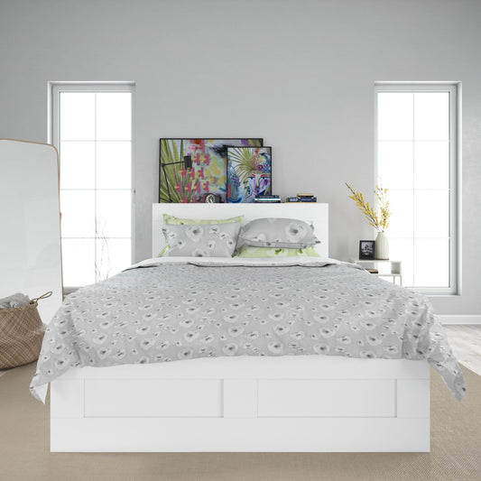 Duvet - Poppy Floral Grey MWW Full/Queen 