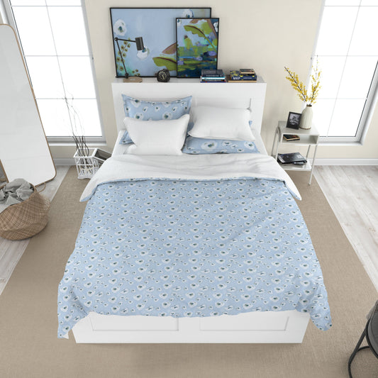 Duvet - Poppy Floral Light Blue MWW Full/Queen 