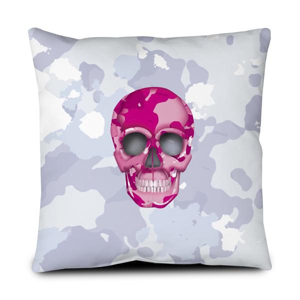 Floor Pillow - Skull Camo Nero/Pink throw LeighDeux, LLC 