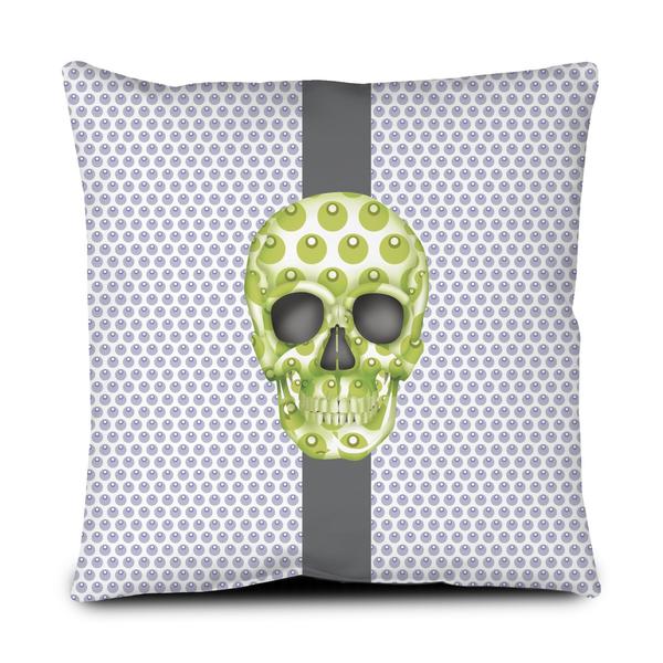 Floor Pillow - Skull Luna Stripe Lavender/Lime throw LeighDeux, LLC 