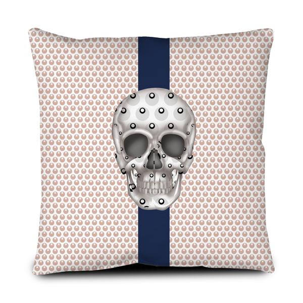 Floor Pillow - Skull Luna Stripe Millennial/Nero throw LeighDeux, LLC 